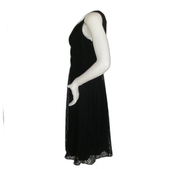 ADRIANNA PAPELL Lace Dress, 8, Evening/Cocktails, Black, Sleeveless, V-neck - Picture 8 of 13